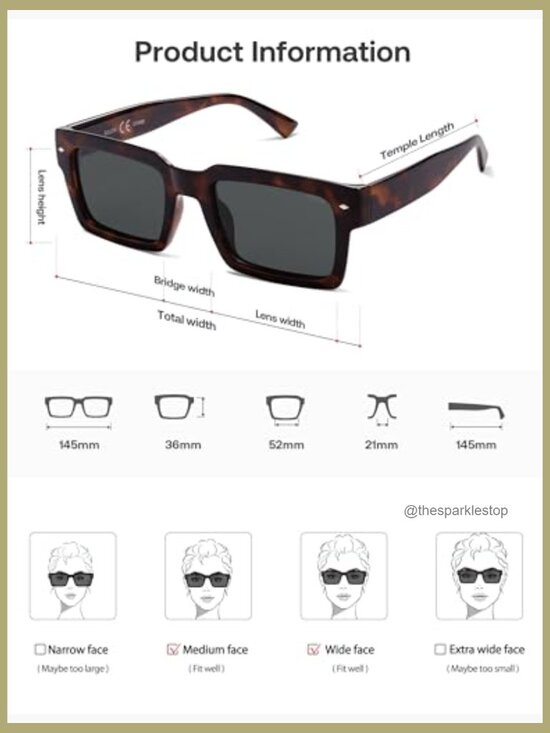 Retro Square Polarized Sunglasses UV400 Protection for Women Men main image 7